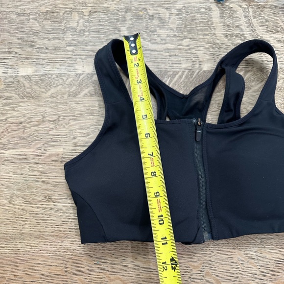 (3) THREE Nike DRI-Fit Shape Support Zip Front Padded Sports Bra Black medium - Picture 11 of 16